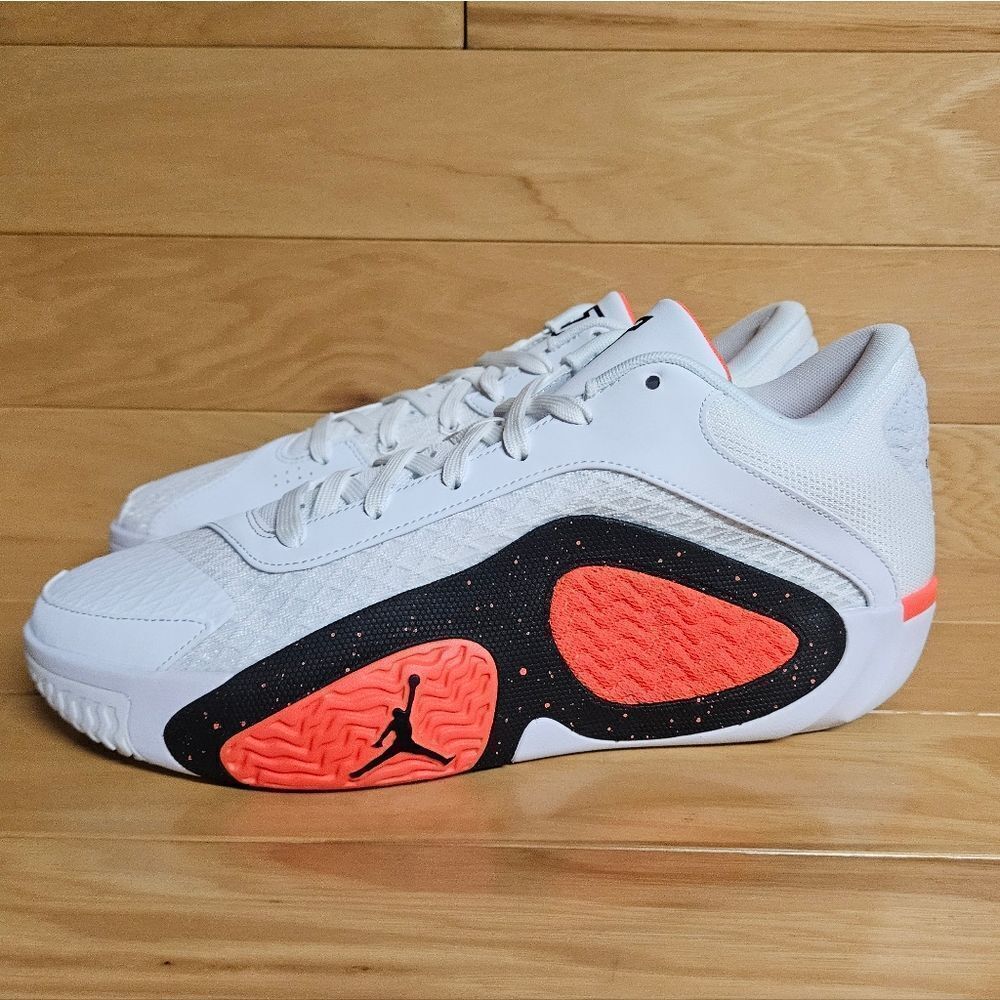 Jordan Tatum 2 White Black Bright Crimson Red Basketball Shoe FJ6457-106 Nike - Picture 6 of 11